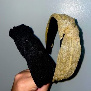 Gold and Black Knot Head Band